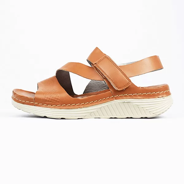 Sandale confort pour femme s011 CARAMEL sandale médicale femme confortable Maroc
